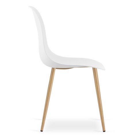 Krzesło WAT białe / nogi naturalne x 3