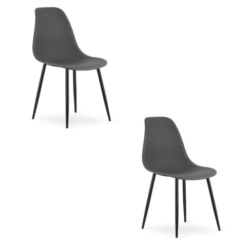 Krzesło WAT ciemnoszare / nogi czarne x 2