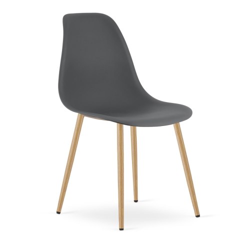 Krzesło WAT ciemnoszare / nogi naturalne x 2