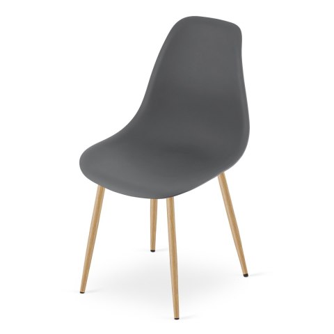 Krzesło WAT ciemnoszare / nogi naturalne x 3