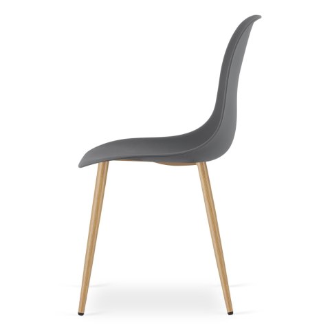 Krzesło WAT ciemnoszare / nogi naturalne x 3