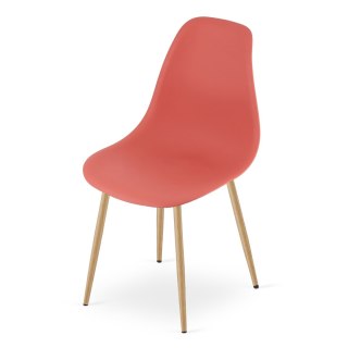 Krzesło WAT cynober / nogi naturalne x 1