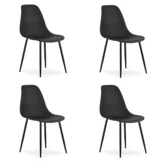 Krzesło WAT czarne / nogi czarne x 4