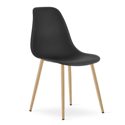 Krzesło WAT czarne / nogi naturalne x 2