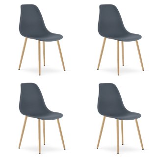 Krzesło WAT dark slate / nogi naturalne x 4