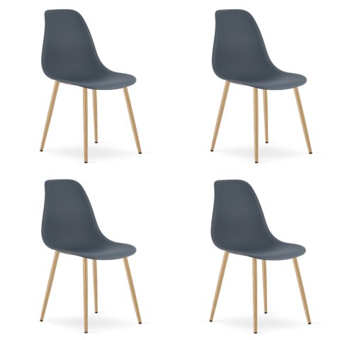 Krzesło WAT dark slate / nogi naturalne x 4