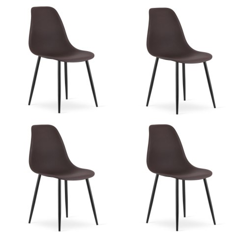 Krzesło WAT kawa / nogi czarne x 4