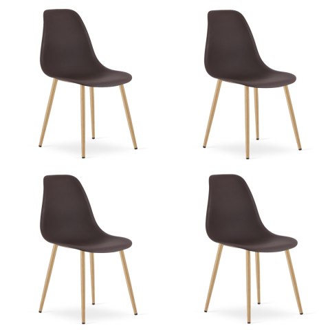 Krzesło WAT kawa / nogi naturalne x 4