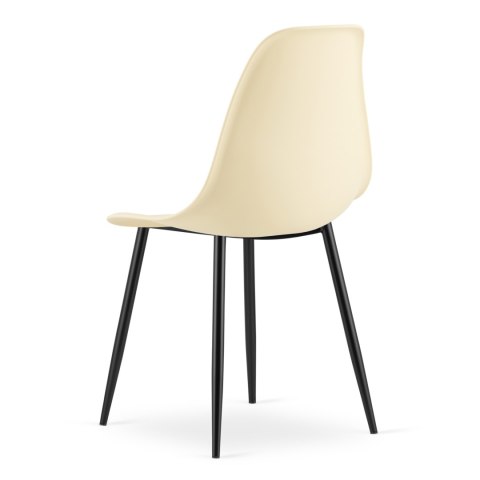 Krzesło WAT kremowe / nogi czarne x 2
