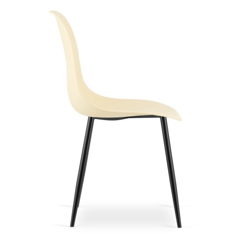 Krzesło WAT kremowe / nogi czarne x 2