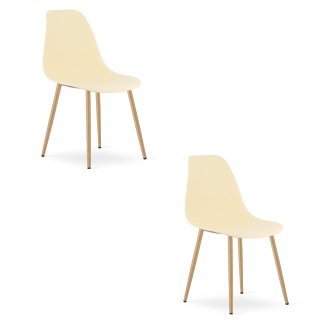 Krzesło WAT kremowe / nogi naturalne x 2