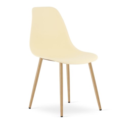 Krzesło WAT kremowe / nogi naturalne x 2