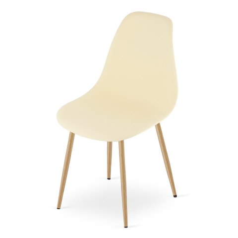 Krzesło WAT kremowe / nogi naturalne x 2