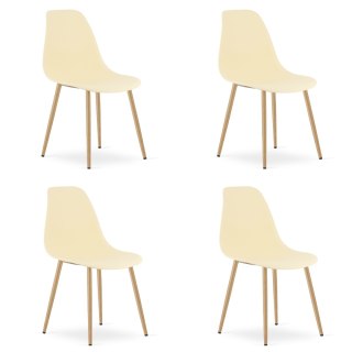 Krzesło WAT kremowe / nogi naturalne x 4