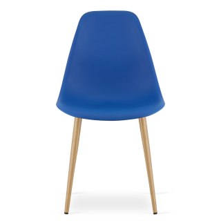 Krzesło WAT niebieskie / nogi naturalne x 1