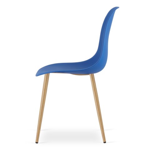 Krzesło WAT niebieskie / nogi naturalne x 3