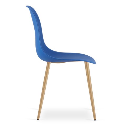 Krzesło WAT niebieskie / nogi naturalne x 3