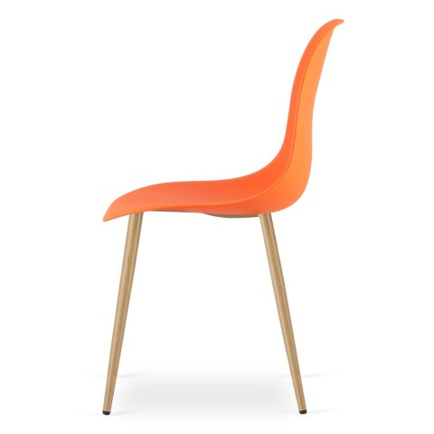Krzesło WAT pomarańcz / nogi naturalne x 3