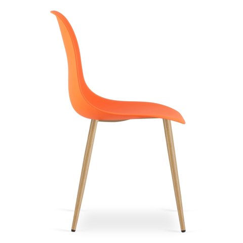 Krzesło WAT pomarańcz / nogi naturalne x 4