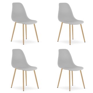Krzesło WAT szare / nogi naturalne x 4