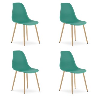 Krzesło WAT zielone / nogi naturalne x 4