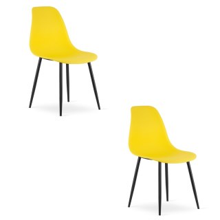Krzesło WAT żółte / nogi czarne x 2