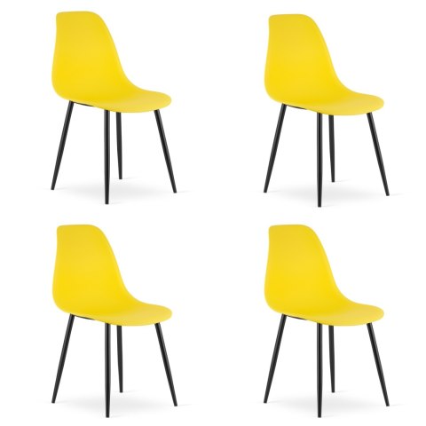 Krzesło WAT żółte / nogi czarne x 4