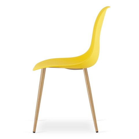 Krzesło WAT żółte / nogi naturalne x 2