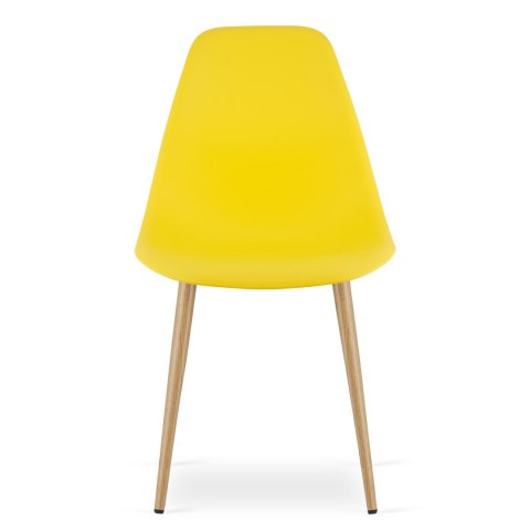 Krzesło WAT żółte / nogi naturalne x 4
