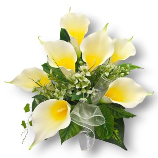 PIĘKNY DUŻY BUKIET WKŁAD DO WAZONU KWIATY NA CMENTARZ GRÓB POMNIK