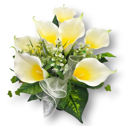 PIĘKNY DUŻY BUKIET WKŁAD DO WAZONU KWIATY NA CMENTARZ GRÓB POMNIK