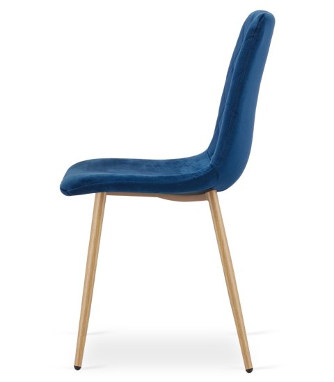 Krzesło TURIN - granat aksamit / nogi kolor drewna x 1