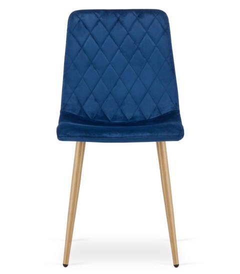 Krzesło TURIN - granat aksamit / nogi kolor drewna x 3