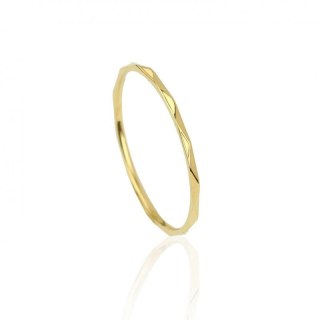 Pierścionek stal chirurgiczna platerowana złotem PST581, Rozmiar pierścionków: US6 EU11