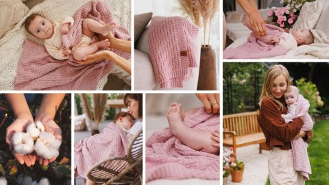 1647/01 KOC DZIANINOWY BAWEŁNIANY RÓŻOWY