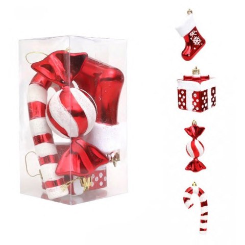 Komplet bombek cukierki 4 szt XL czerwone w opakowaniu BSN51