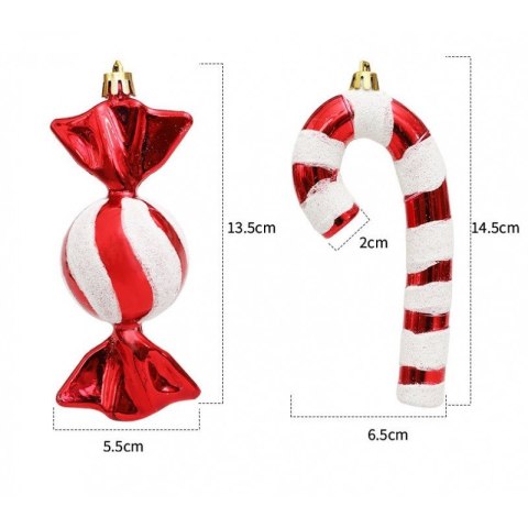 Komplet bombek cukierki 4 szt XL czerwone w opakowaniu BSN51