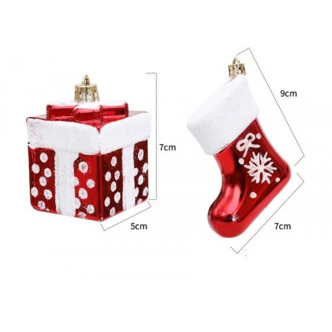 Komplet bombek cukierki 4 szt XL czerwone w opakowaniu BSN51