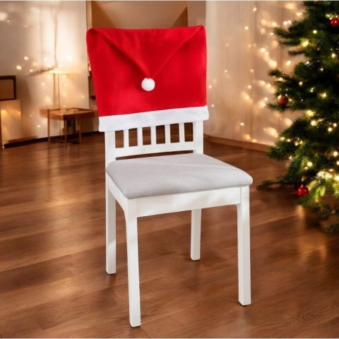 Pokrowiec na krzesło czapka Mikołaja 65cm x 50cm czerwona 1szt KSN69
