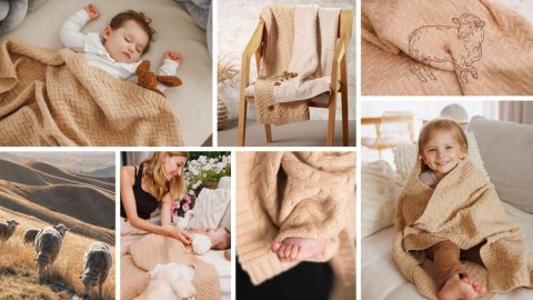 1648/02 KOC Z WEŁNY MERINO CIEMNY BEŻ