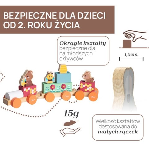 177813 POCIĄG DREWNIANY