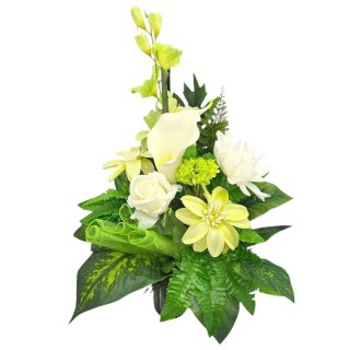 BUKIET WKŁAD DO WAZONU KWIATY NA CMENTARZ GRÓB POMNIK