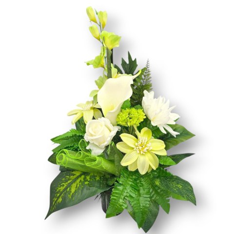 BUKIET WKŁAD DO WAZONU KWIATY NA CMENTARZ GRÓB POMNIK