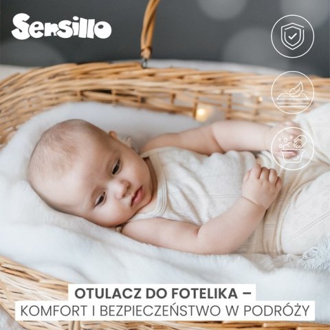 OTULACZ DO FOTELIKA PLUSZ BARANEK 75X75 RÓŻOWY