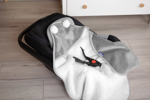 OTULACZ DO FOTELIKA PLUSZ BARANEK 75X75 SZARY