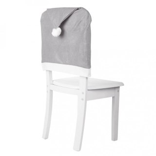 Pokrowiec na krzesło czapka Mikołaja szary 1szt KSN83