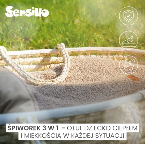 ŚPIWOREK 3w1 BARANEK CIEMNY BEŻ