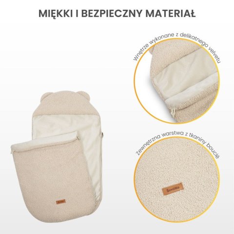 ŚPIWOREK 3w1 BARANEK CIEMNY BEŻ