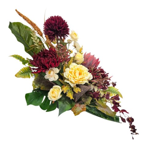 KOMPLET ZESTAW NA CMENTARZ STROIK I BUKIET KWIATY NA GRÓB POMNIK