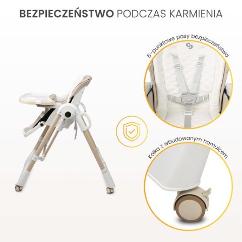 KRZESEŁKO DO KARMIENIA NESTO BEIGE